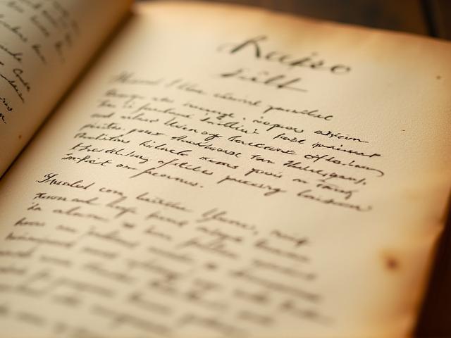 Historic recipe book page from 2020 founding era